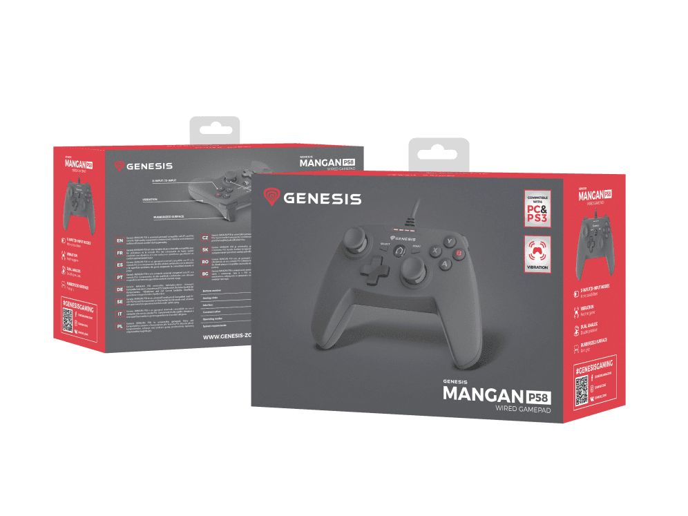 GamePad Genesis P58 Vibracion Usb Pc Ps3 miniatura 6