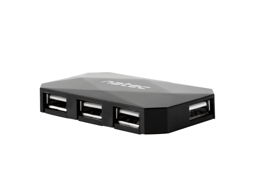 HubNatec Locust 4 Puertos USB 2.0 Negro