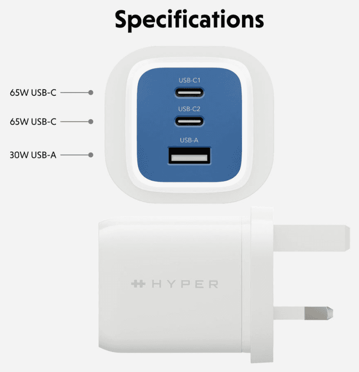 HYPER JUICE FLEX 65W GAN CHARGER - BLUE miniatura 4