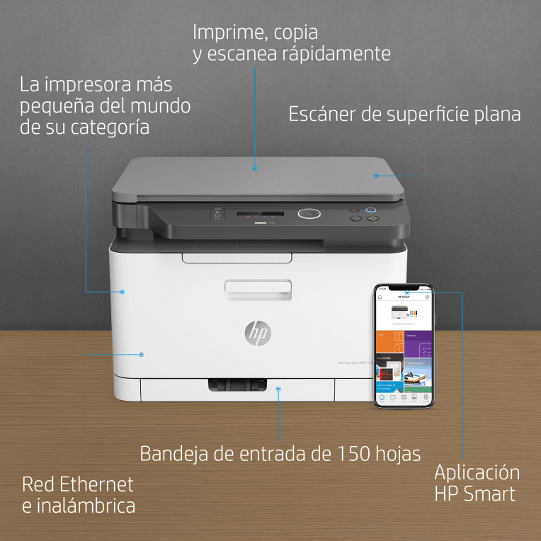 Impresora Laser HP Color Laser MFP 178nw Color miniatura 12