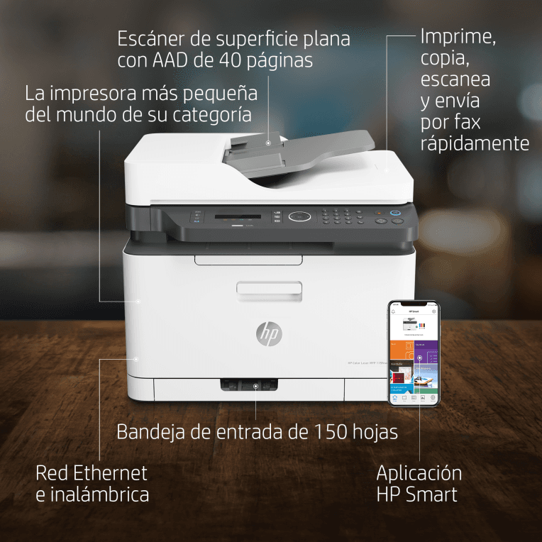 Impresora Laser HP Color Laser MFP 179fnw Color miniatura 7