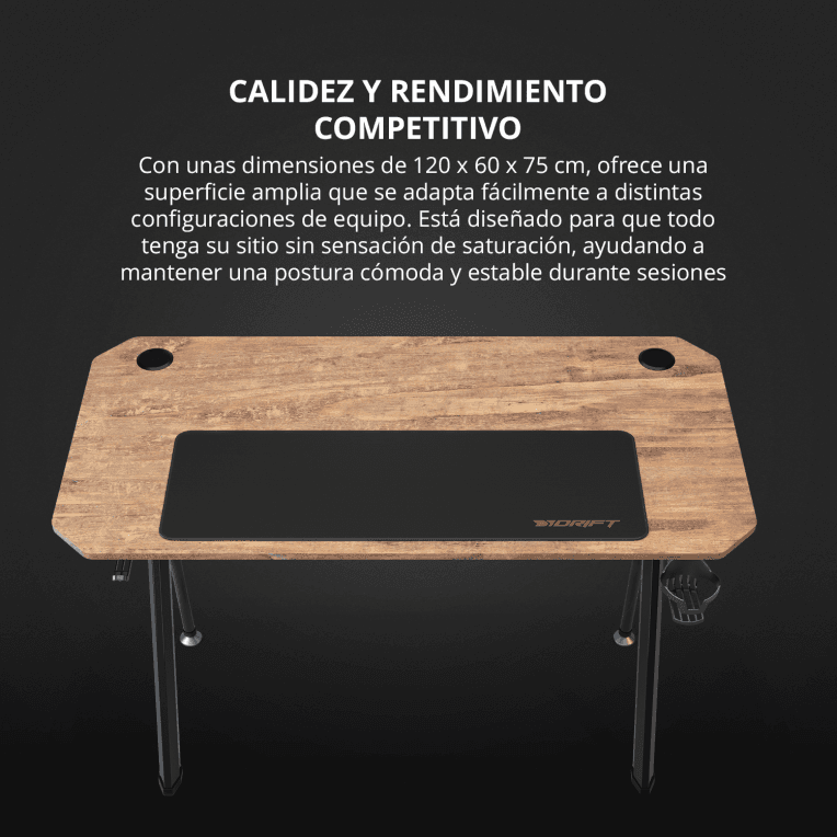 MESA GAMING DRIFT DZ175 WOOD miniatura 8