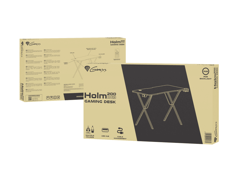 Mesa Gaming Genesis Holm 200 RGB Negro Carbono miniatura 9