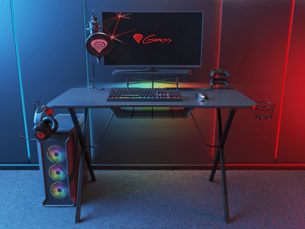 Mesa Gaming Genesis Holm 300 RGB Negro Carbono miniatura 13
