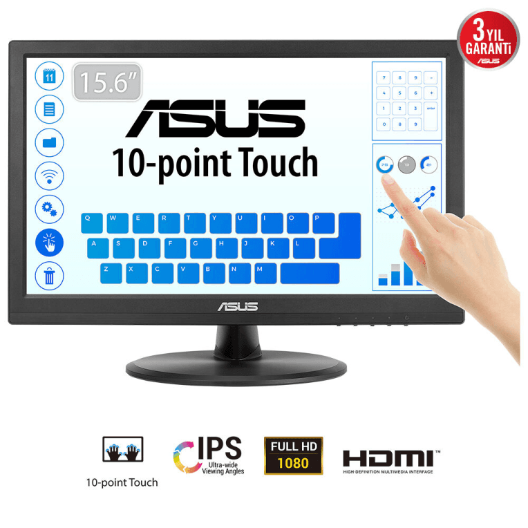 Monitor Tactil Asus Vt169He 16" Fhd Ips miniatura 2