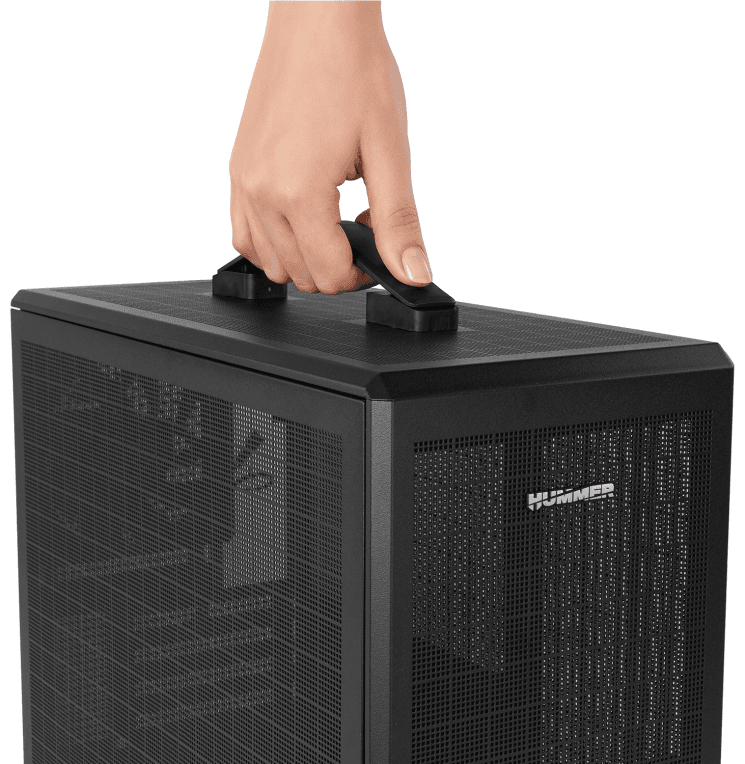 NOX Hummer Mini torre M-ATX portable mesh Ngr miniatura 5