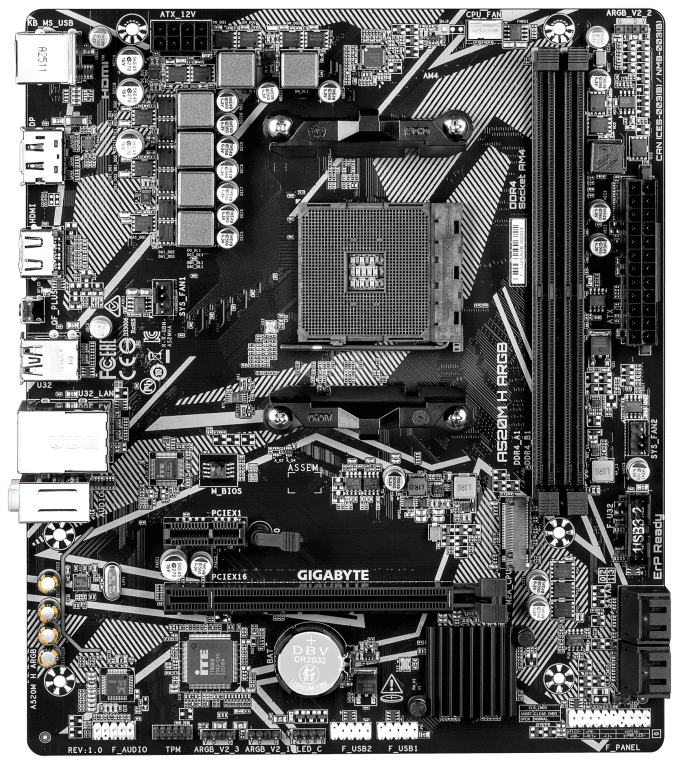 PLACA BASE GIGABYTE A520M H ARGB AM4 MICROATX 1 miniatura 2