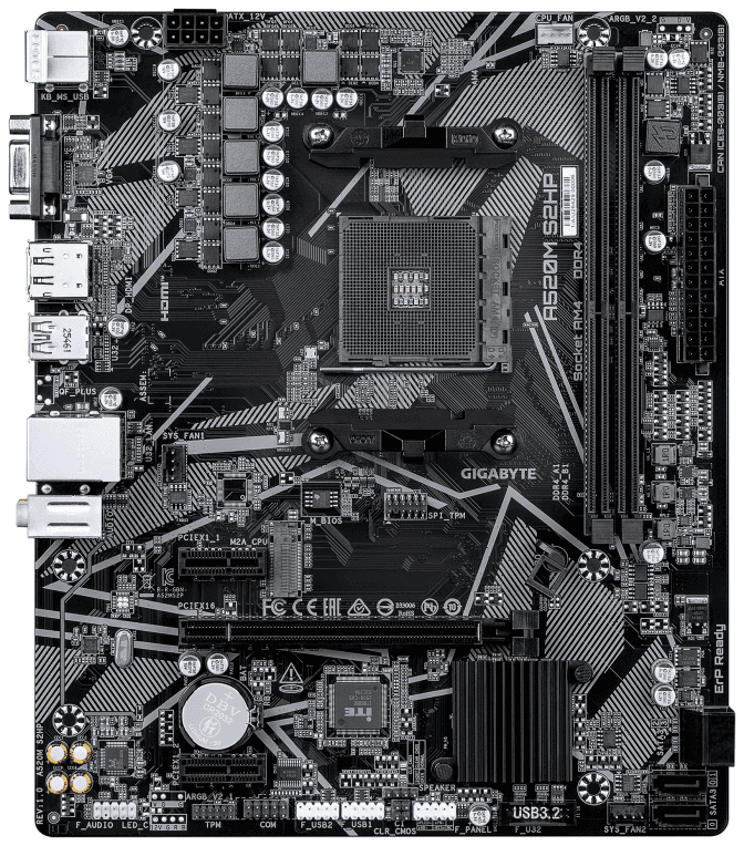 PLACA BASE GIGABYTE A520M S2HP AM4 DDR4 miniatura 3