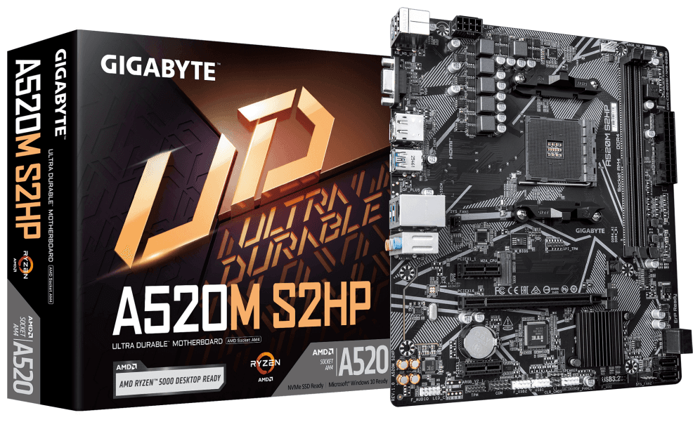 PLACA BASE GIGABYTE A520M S2HP AM4 DDR4 — imagen 1