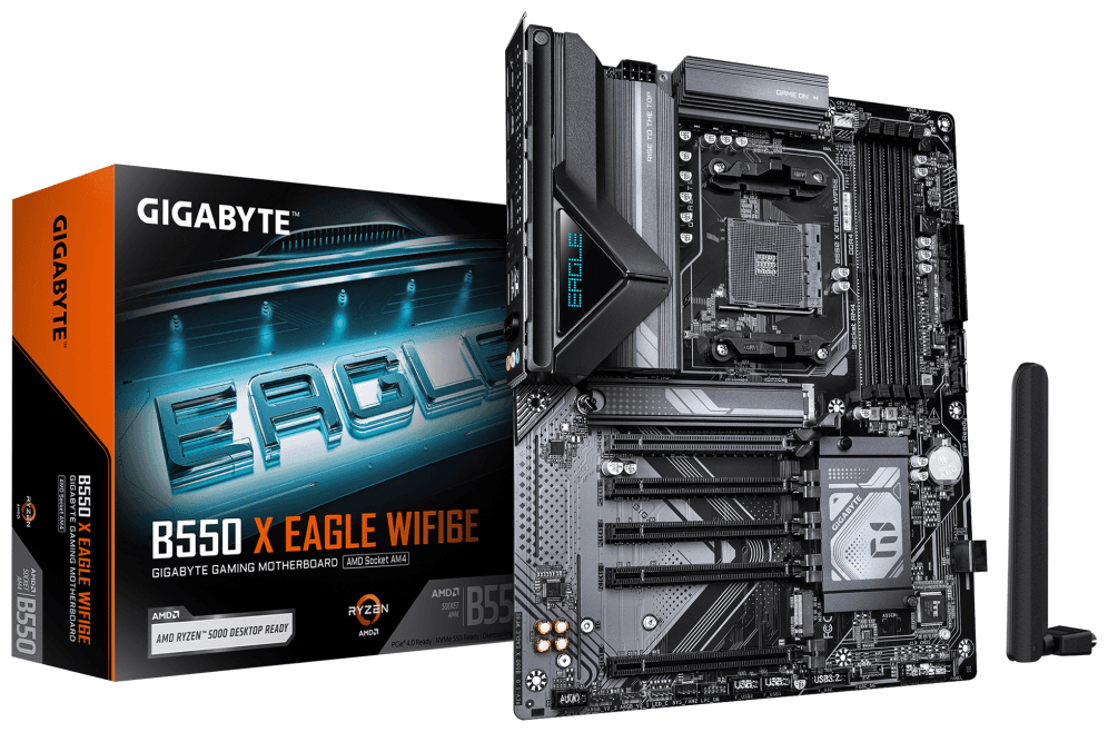 PLACA BASE GIGABYTE B550 X EAGLE AM4 DDR4 WF6E miniatura 2