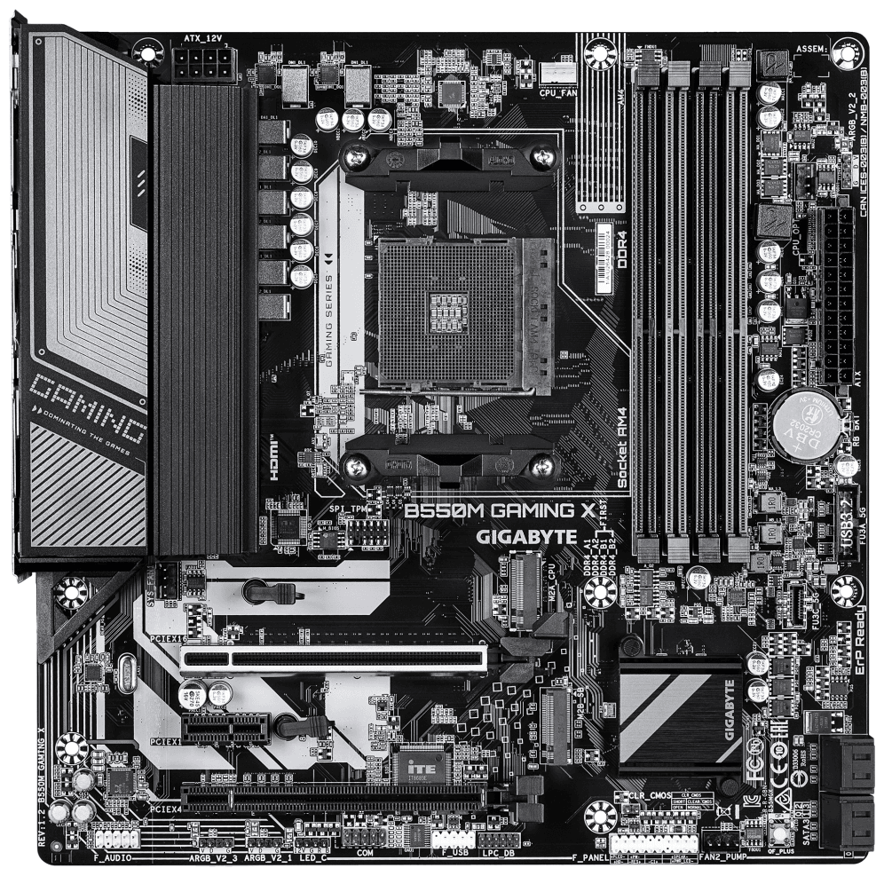 PLACA BASE GIGABYTE B550M GAMING X AM4 DDR4 miniatura 3