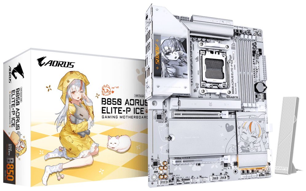 PLACA BASE GIGABYTE B850 A ELITE-P ICE  AM5 DDR5 miniatura 2