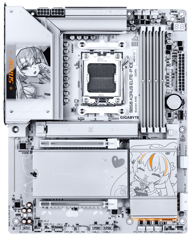 PLACA BASE GIGABYTE B850 A ELITE-P ICE  AM5 DDR5 miniatura 3