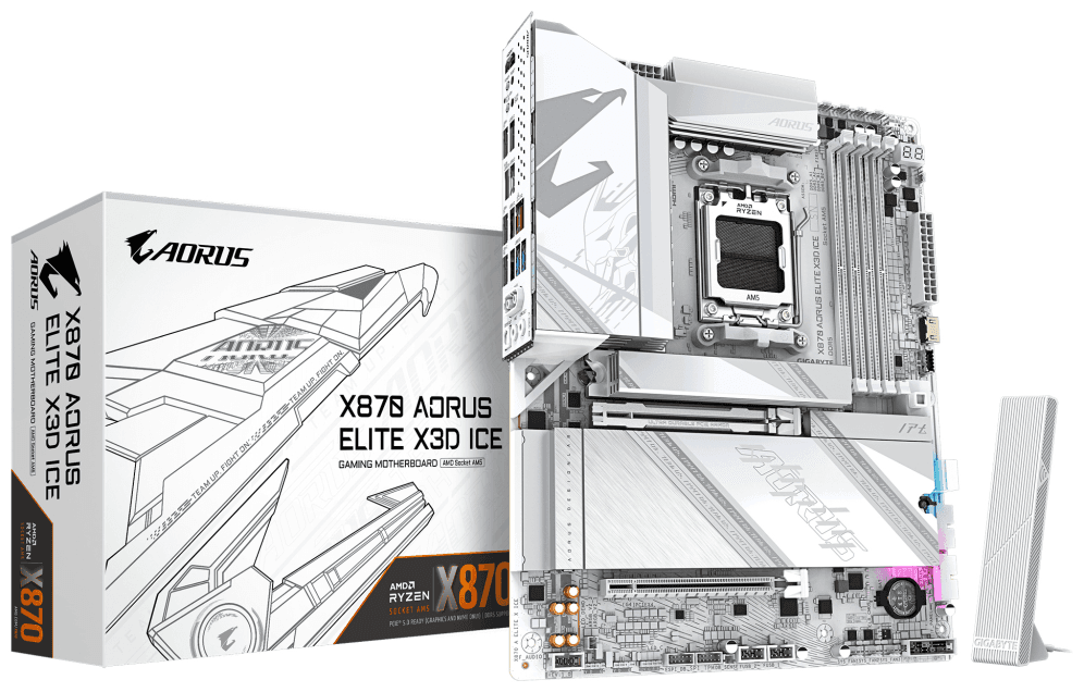 PLACA BASE GIGABYTE X870 A ELITE X ICE AM5 DDR5 miniatura 2