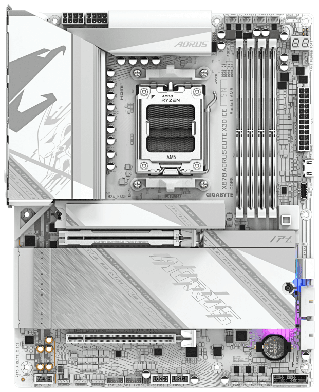 PLACA BASE GIGABYTE X870 A ELITE X ICE AM5 DDR5 miniatura 3