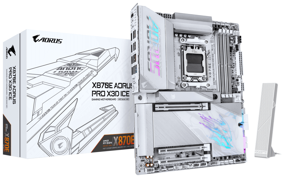 PLACA BASE GIGABYTE X870E A PRO X ICE AM5 DDR5 miniatura 2