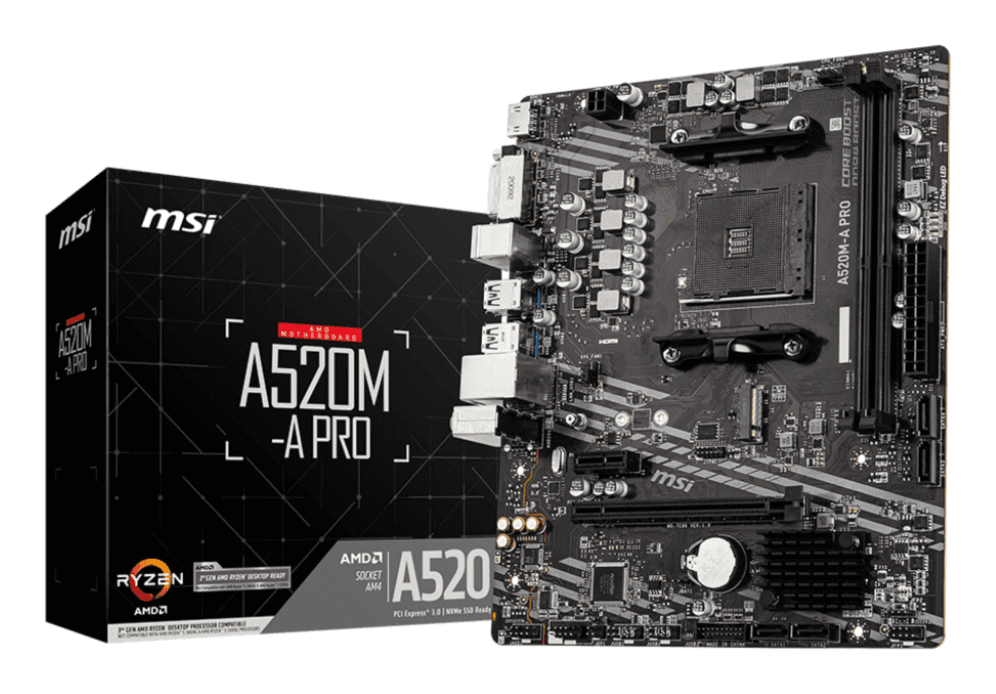 Placa Base MSI A520M-A Pro AM4 Micro-ATX 2xDDR4 miniatura 2