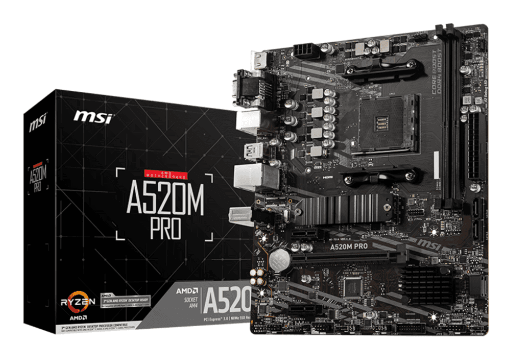 Placa Base MSI A520M Pro AM4 Micro-ATX 2xDDR4 miniatura 2