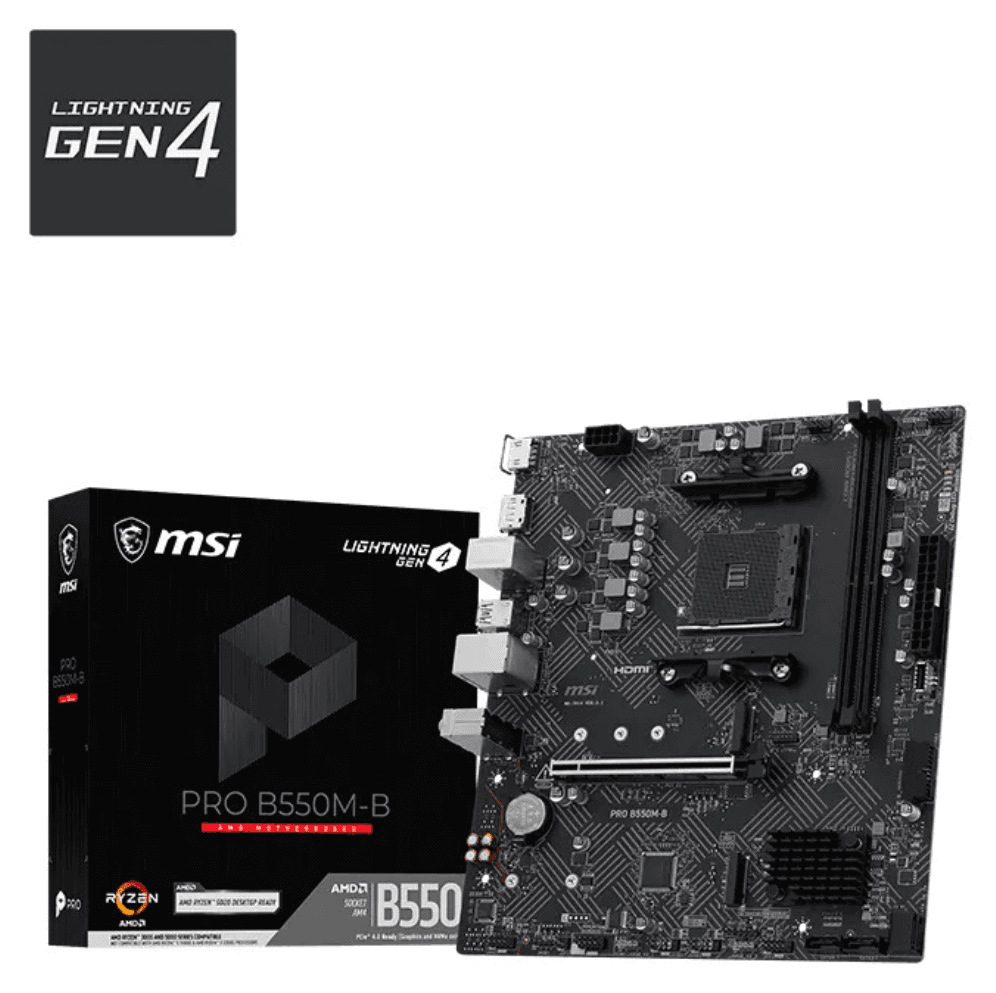 PLACA BASE MSI PRO B550M-B AM4 DDR4 miniatura 2