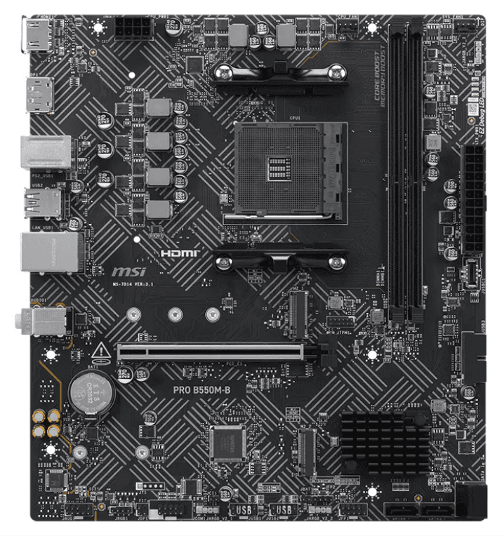 PLACA BASE MSI PRO B550M-B AM4 DDR4 miniatura 3