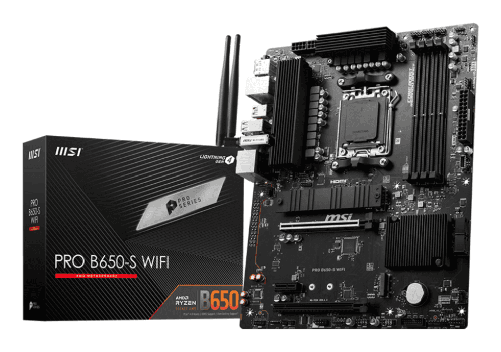 Placa Base MSI PRO B650-S WIFI AM5 ATX 4xDDR5 miniatura 2
