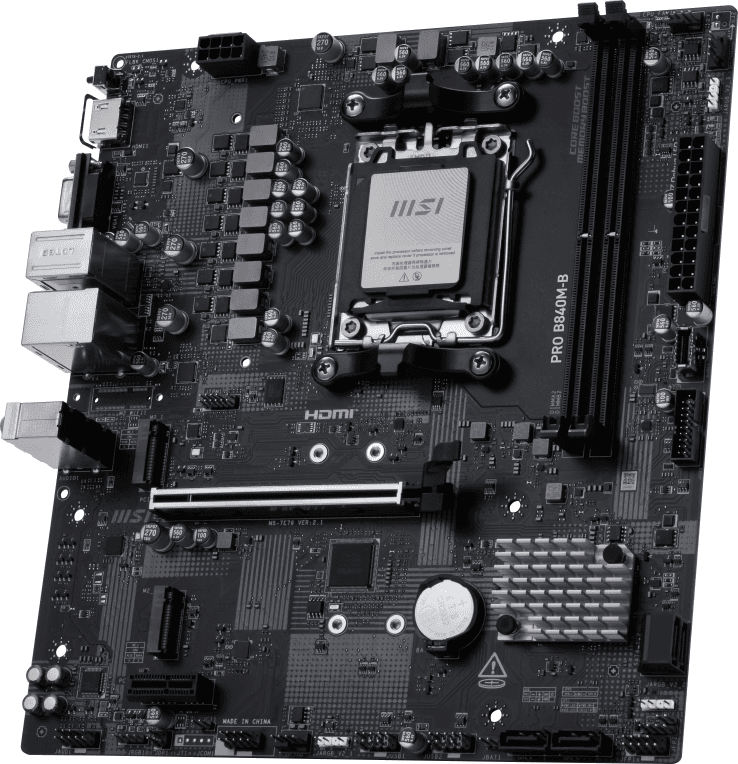 Placa Base MSI PRO B840M-B AM5 Micro-ATX 4xDDR5 miniatura 5