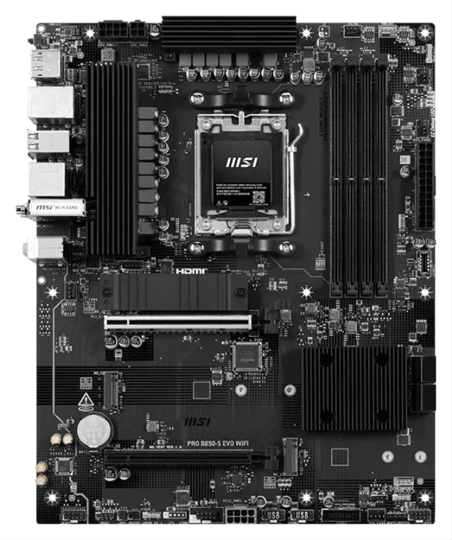 PLACA BASE MSI PRO B850-S EVO WIFI AM5 DDR5 — imagen 1