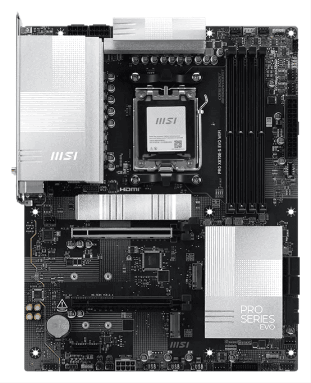 PLACA BASE MSI PRO X870E-S EVO WIFI AM5 DDR5 — imagen 1
