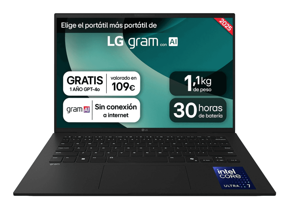 Portátil Lg Gram U7-225H 32Gb 2Tb 14"WUXGA W11H — imagen 1