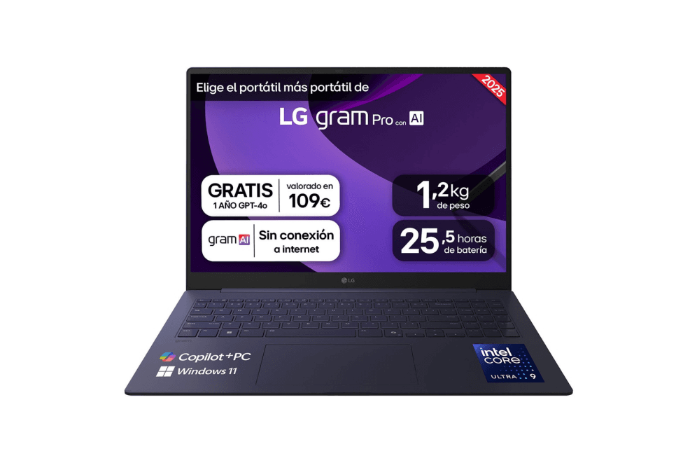 Portátil Lg Gram U9-288V 32Gb 1Tb 16" WQXGA W11H miniatura 2