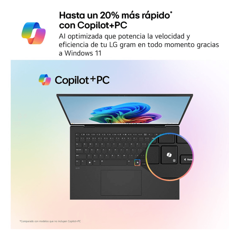 Portátil Lg Gram U9-288V 32Gb 1Tb 16" WQXGA W11H miniatura 3