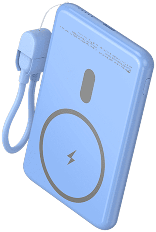 Power Bank Leotec inalámbrico 20W 5000mAh Azul miniatura 3