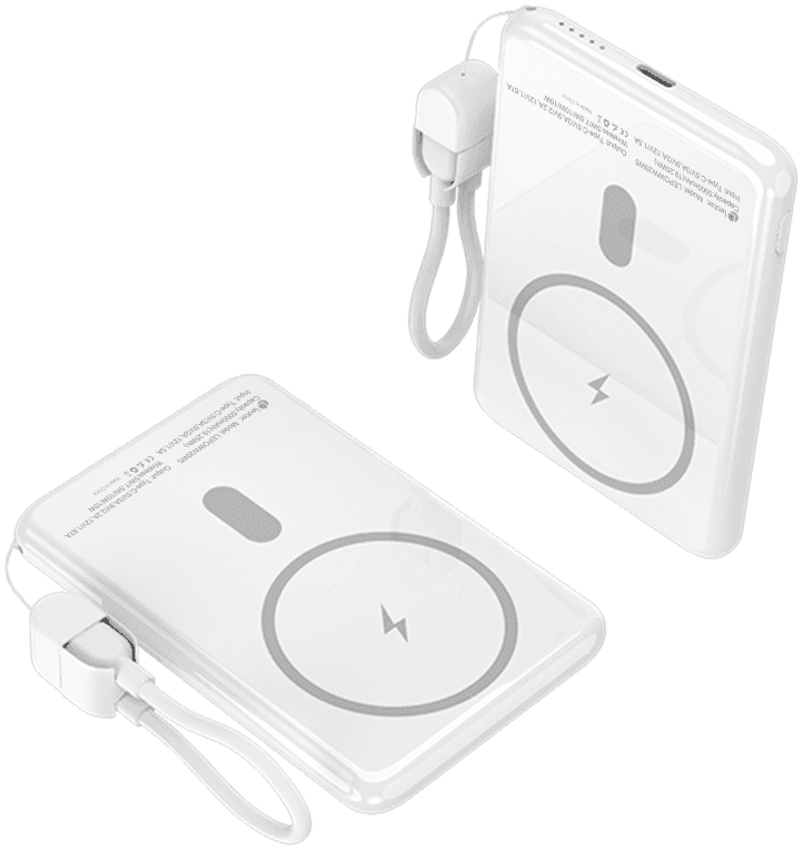 Power Bank Leotec inalámbrico 20W 5000mAh Blanco — imagen 1