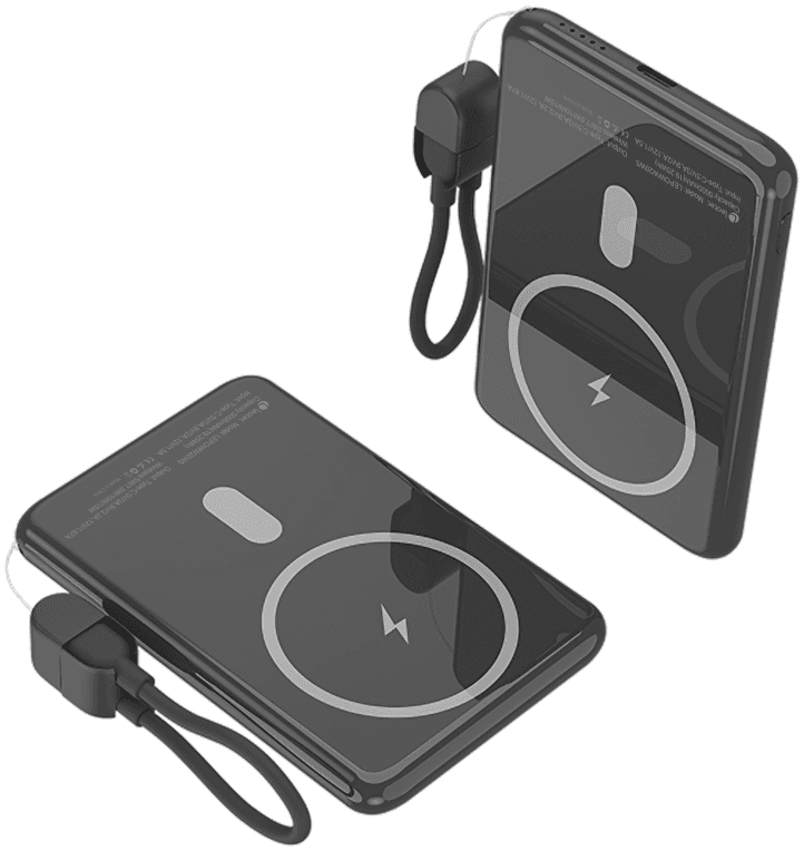 Power Bank Leotec inalámbrico 20W 5000mAh Negro — imagen 1