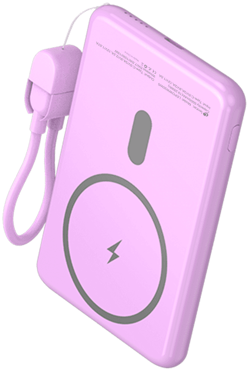 Power Bank Leotec inalámbrico 20W 5000mAh Rosa miniatura 4