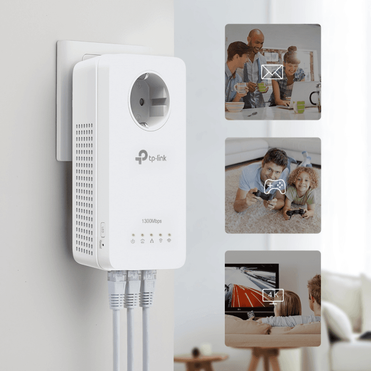PowerLine Tp-link AV1300 Gigabit AC Wifi Kit miniatura 4
