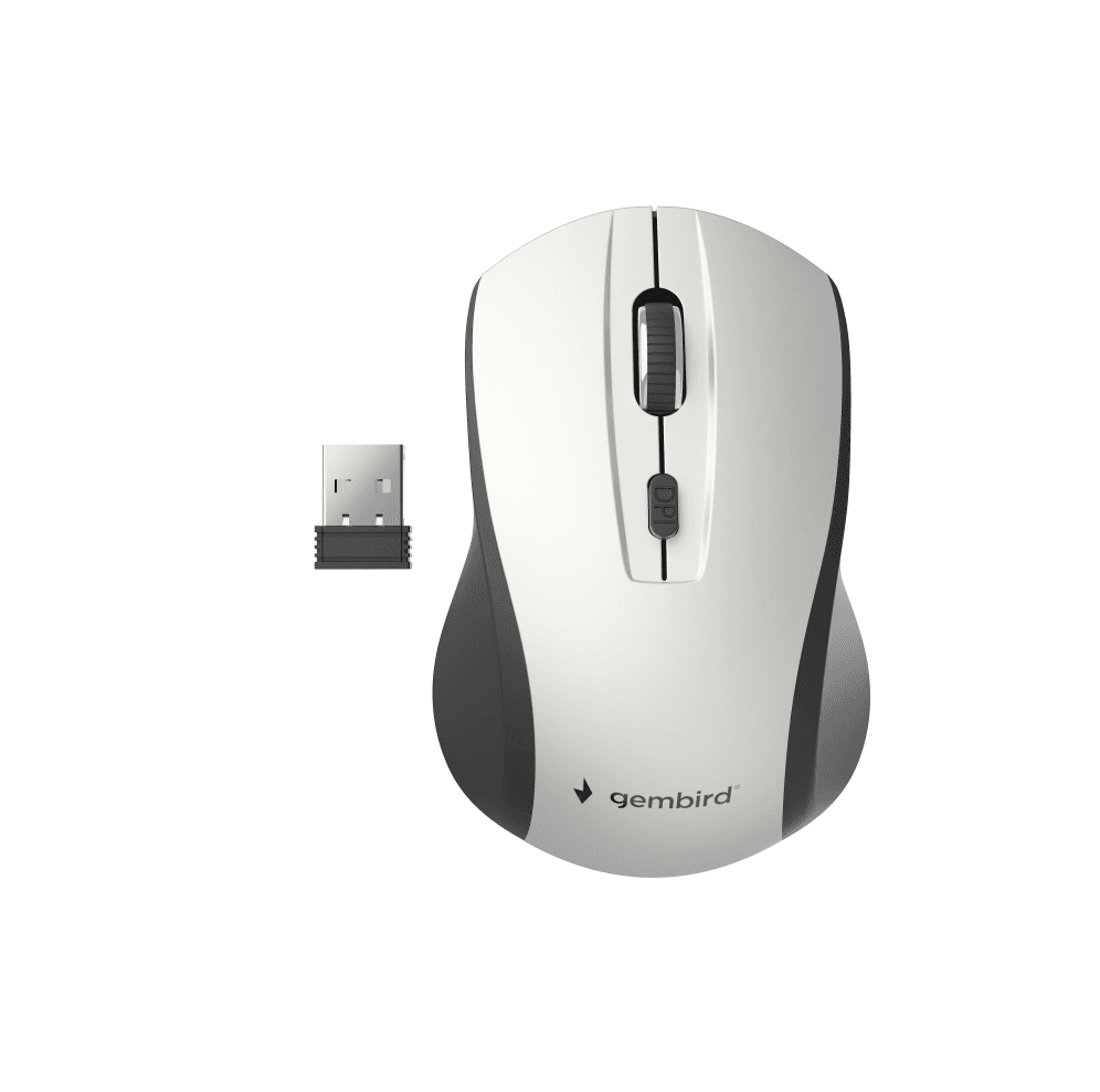 Ratón Gembird Plata Negro RF Inalámbrico Pilas — imagen 1
