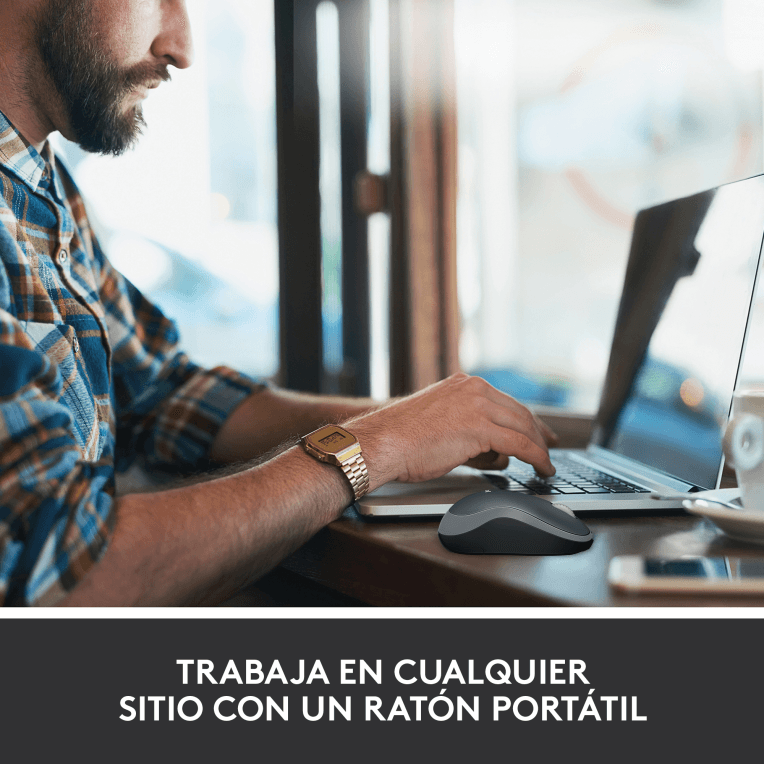 Ratón Logitech M185 Gris RF Inalámbrico Pilas miniatura 5
