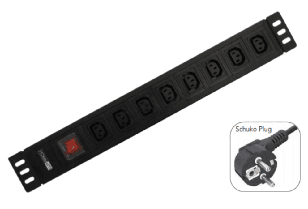 Regleta Rack WP 19" 8 Tomas Vde Enchufe Schuko — imagen 1