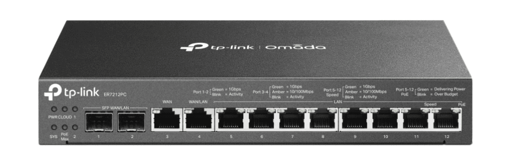 Router Switch Controller Omada ER7212PC VPN PoE+ miniatura 2