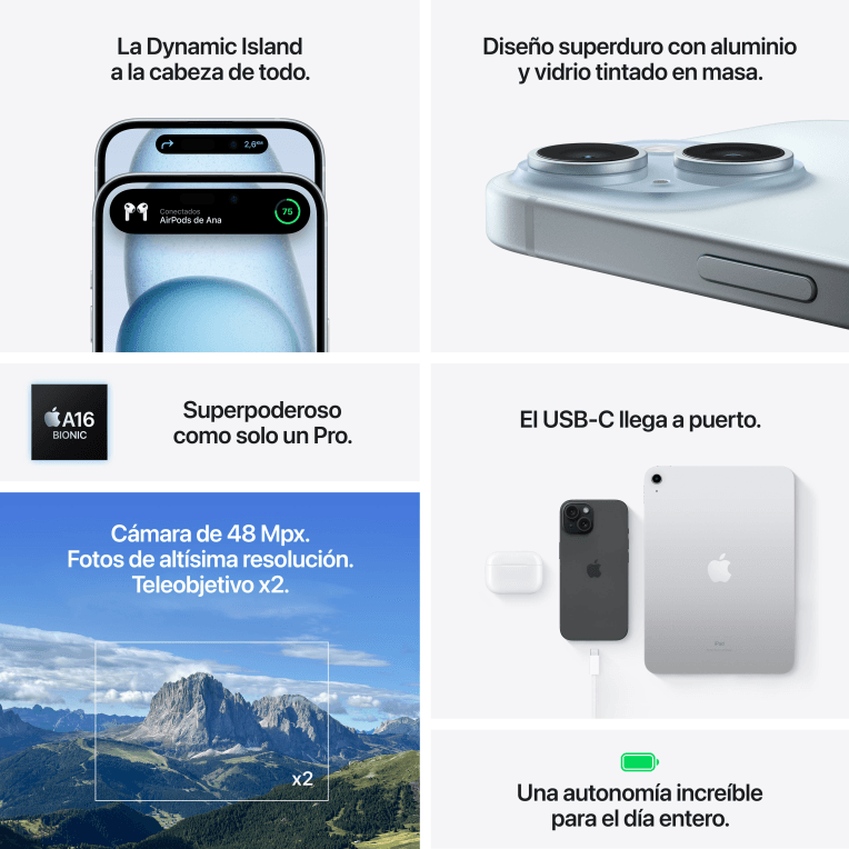 SmartPhone Apple iPhone 15 256GB Negro miniatura 7