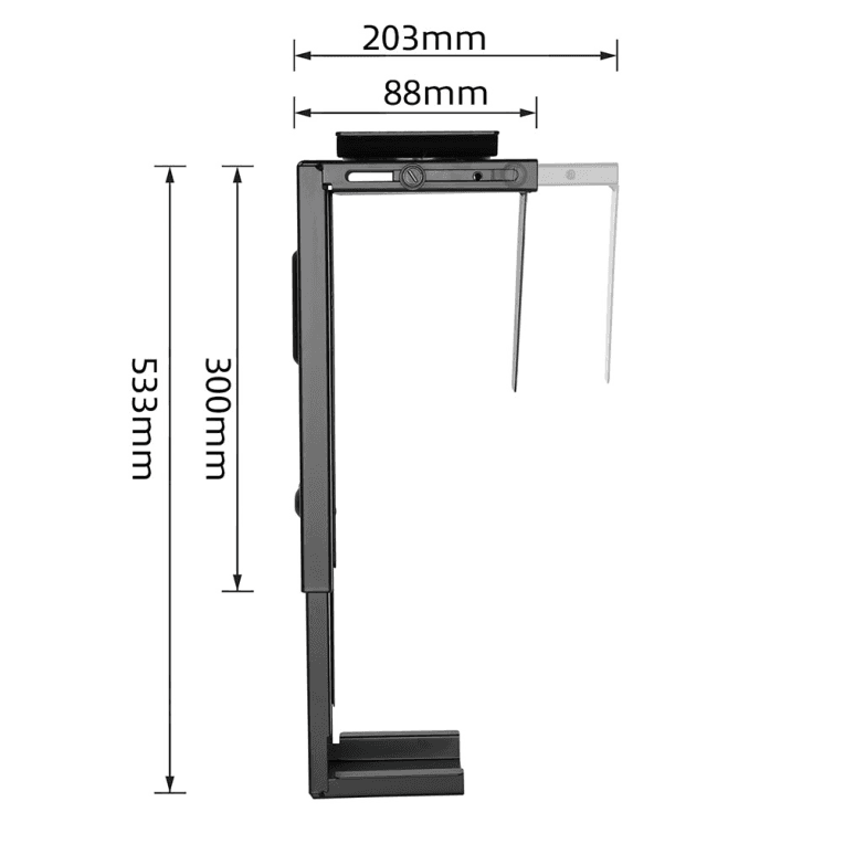 Soporte Ewent Colgante Bajo Mesa Ajustable miniatura 7
