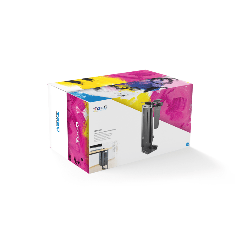 SOPORTE PARA CPU TOOQ ESCRITORIO/PARED NEGRO miniatura 6