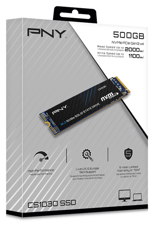SSD PNY  CS1030 500GB NVME GEN3 miniatura 2