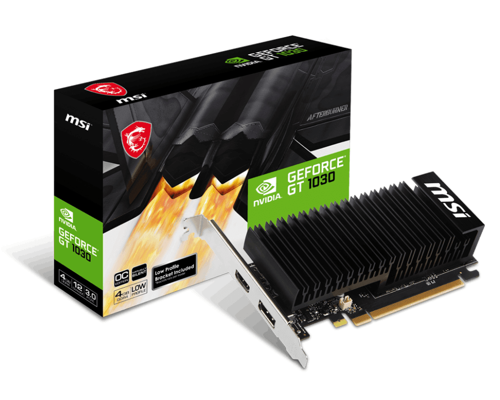 Tarjeta Gráfica MSI GT 1030 LP OC 4GB GDDR4 miniatura 2