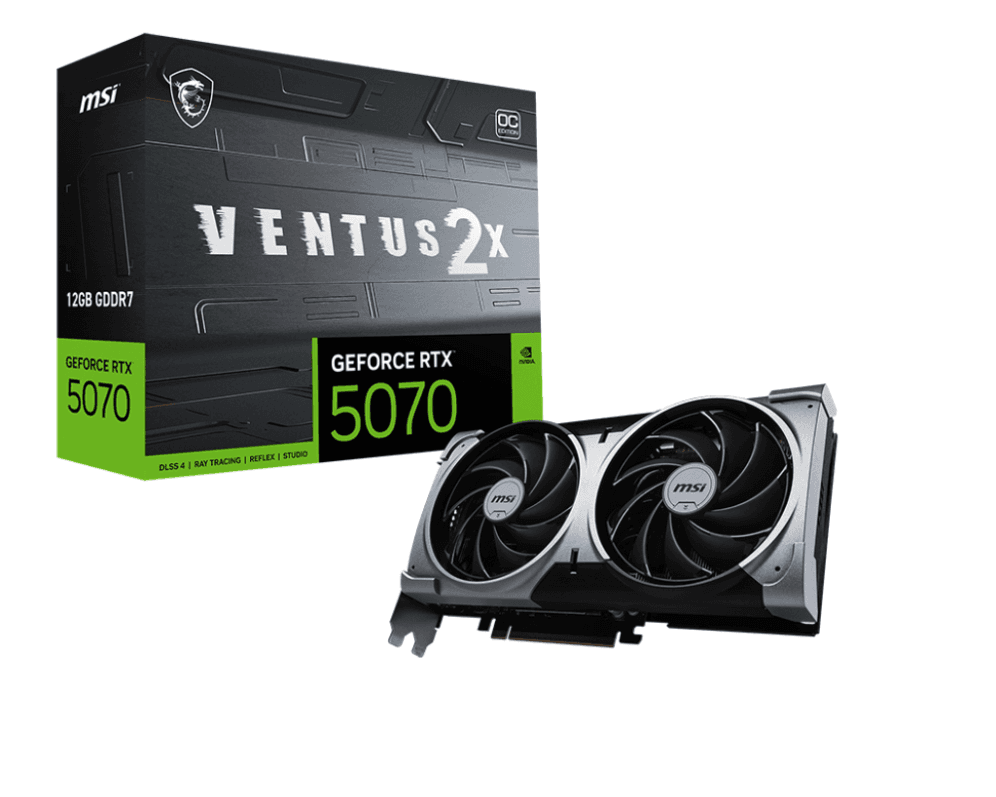 Tarjeta Gráfica MSI RTX 5070 Ventus 2X OC 12GB