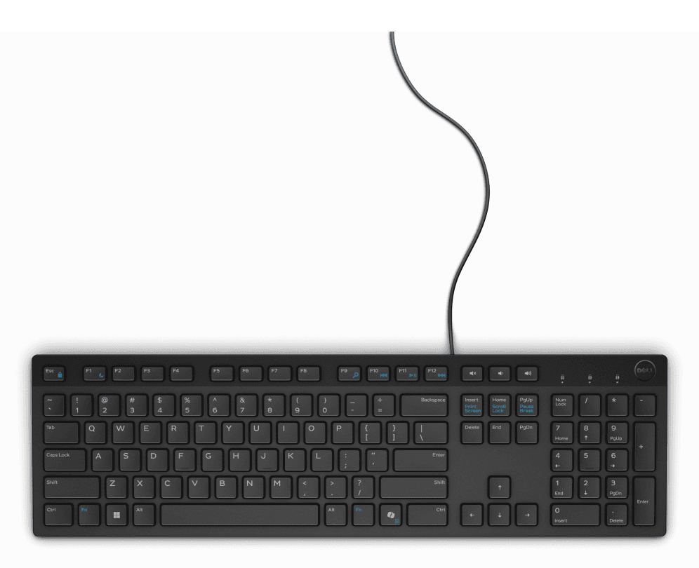 Teclado Dell Kb216 Qwerty Negro — imagen 1