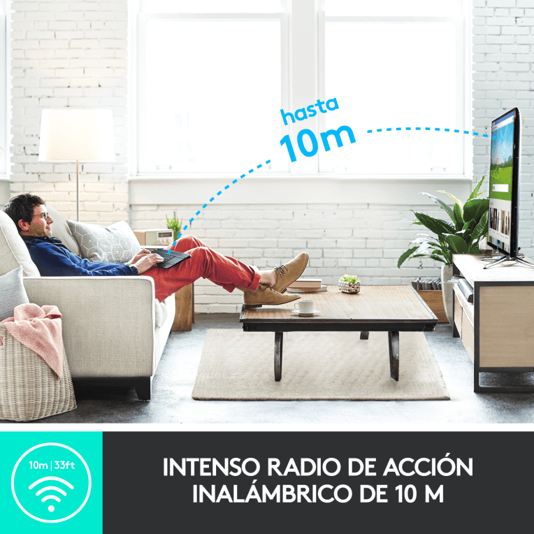 Teclado Logitech K400 Plus RF Inalámbrico Negro miniatura 9