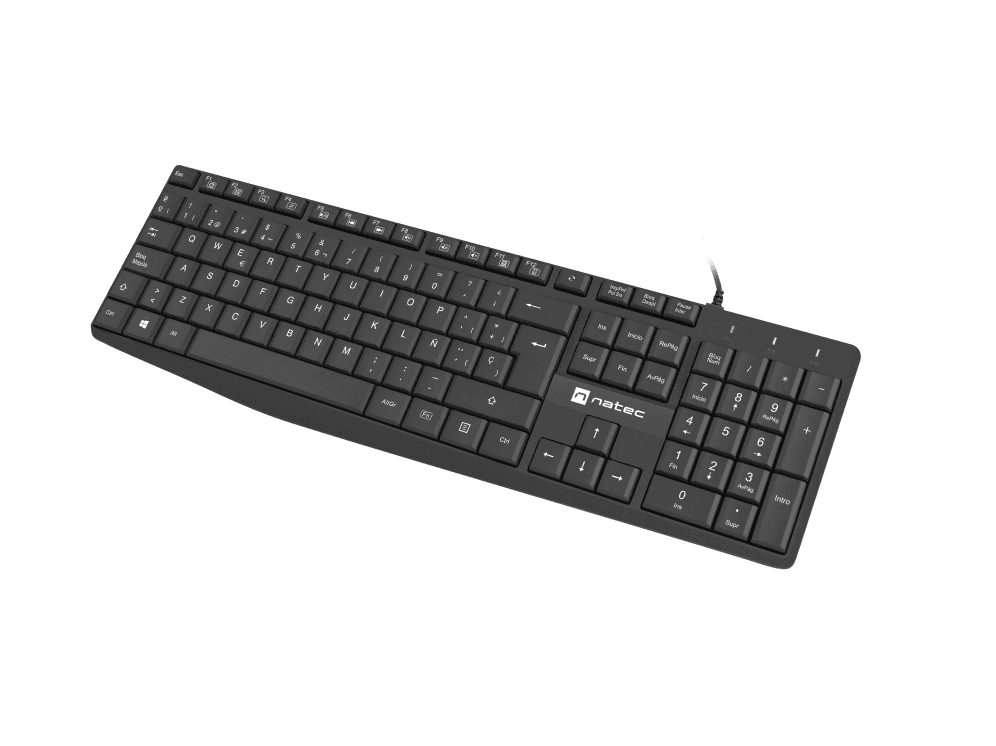 Teclado Natec Nautilus Slim Layout USB Negro