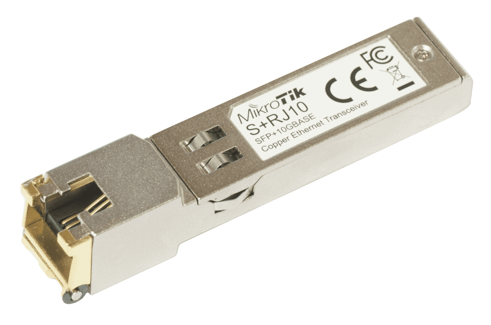 Transceptor Mikrotik S+RJ10 SFP+ Conversor RJ45